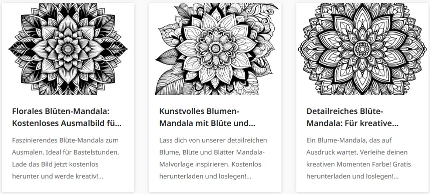 Mandalas ausmalen